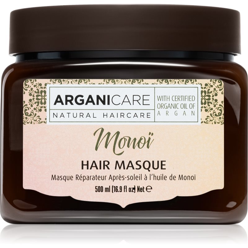 Arganicare Monoi Hair Masque відновлююча маска для волосся після засмаги 500 мл