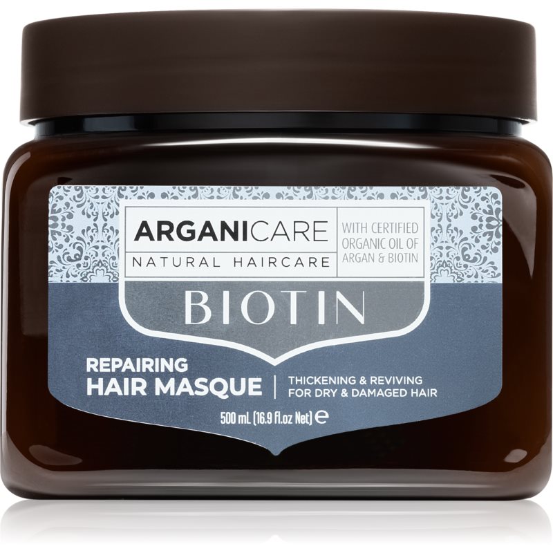 Arganicare Biotin Repairing Hair Masque gilaus stiprinamojo poveikio plaukų kaukė su biotinu 500 ml