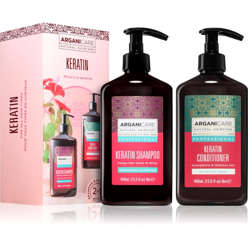 Arganicare Keratin Set set za lase s keratinom 1 kos