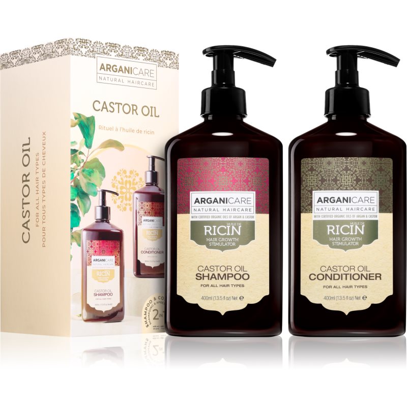 Arganicare Castor Oil Set gift set for hair growth stimulation 1 pc