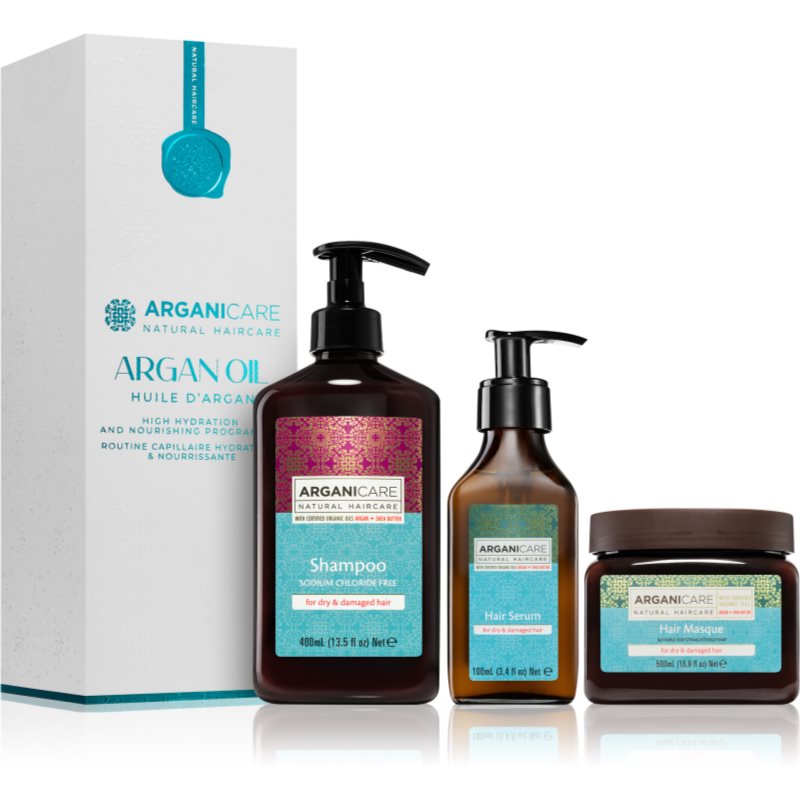 Arganicare Argan Oil & Shea Butter Presentförpackning(För återfuktning och lyster) 1 st. female