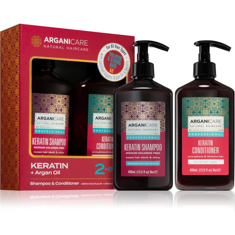 Arganicare Keratin Total Repair & Strong Hair Kit ajándékszett (hajra)