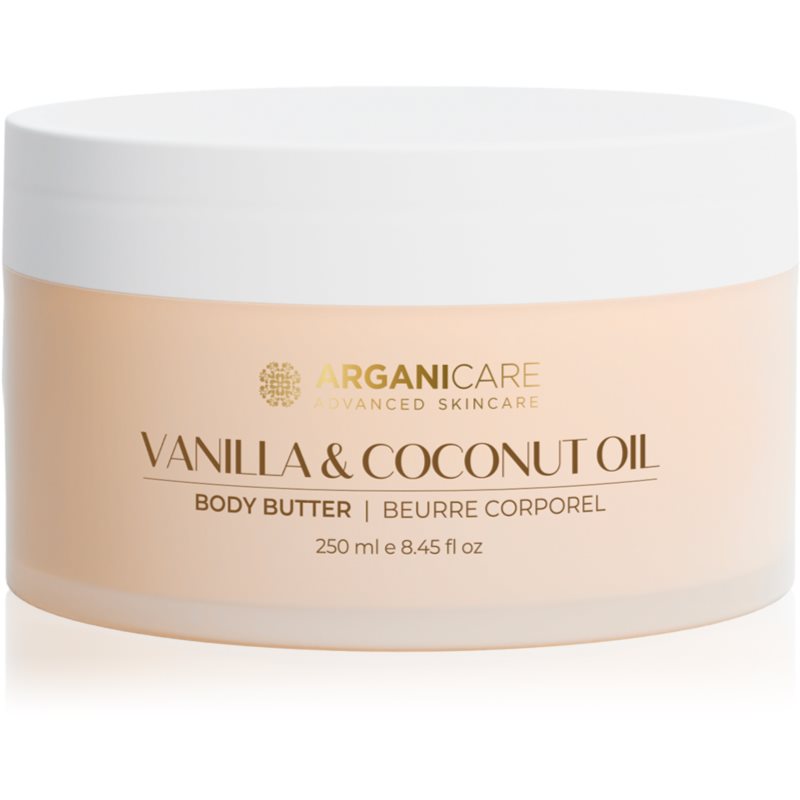 Arganicare Body Butter Vanilla & Coconut Oil maslo za telo s kokosovim oljem 250 ml