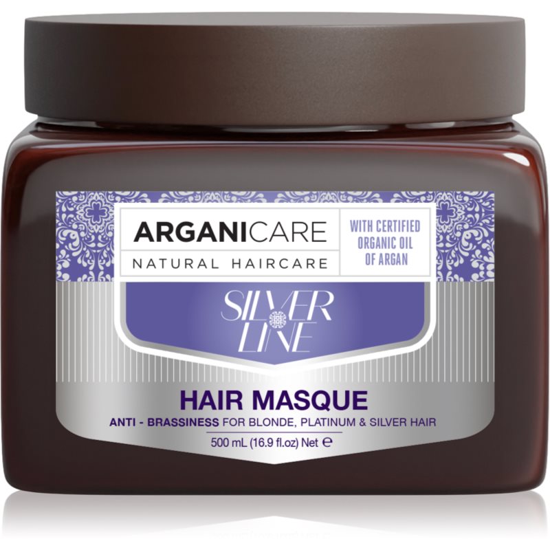 Arganicare Silver Hair Mask hair mask neutralising yellow tones 500 ml