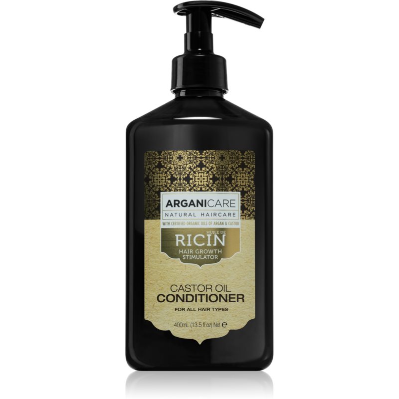 Arganicare Ricin Hair Growth Stimulator drėkinamasis ir maitinamasis kondicionierius plaukų augimas visų tipų plaukams 400 ml