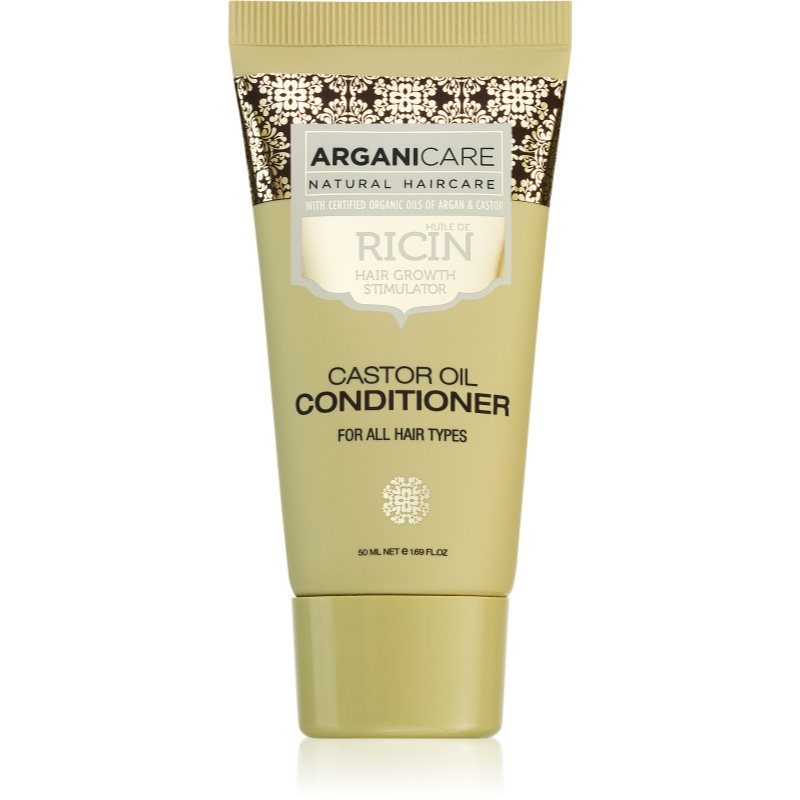 Arganicare Ricin hydratačný a vyživujúci kondicionér pre podporu rastu vlasov pre všetky typy vlasov 50 ml