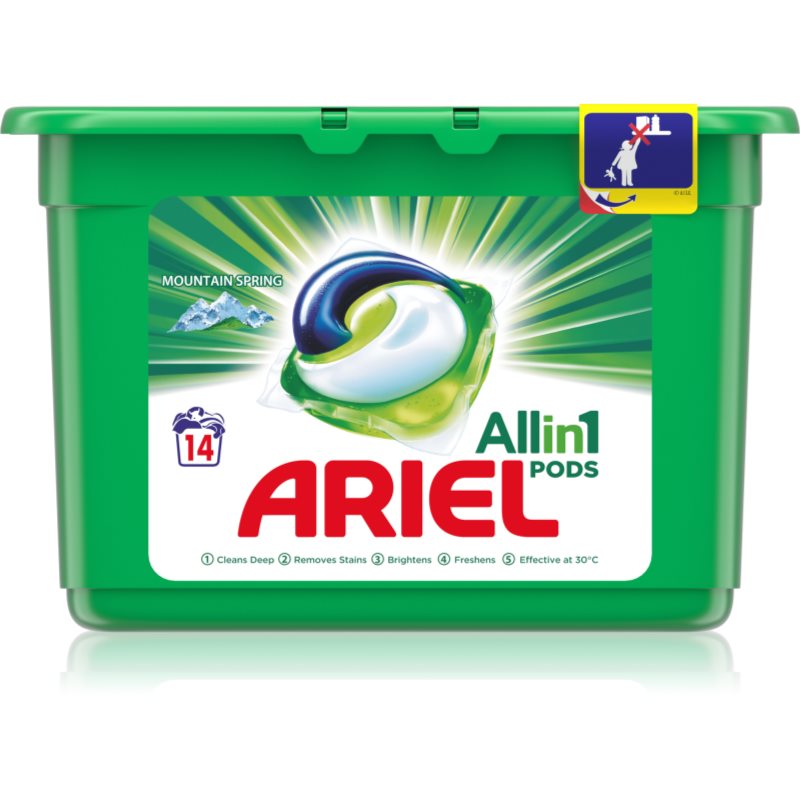 Ariel Mountain Spring kapsule za pranje 14 kos
