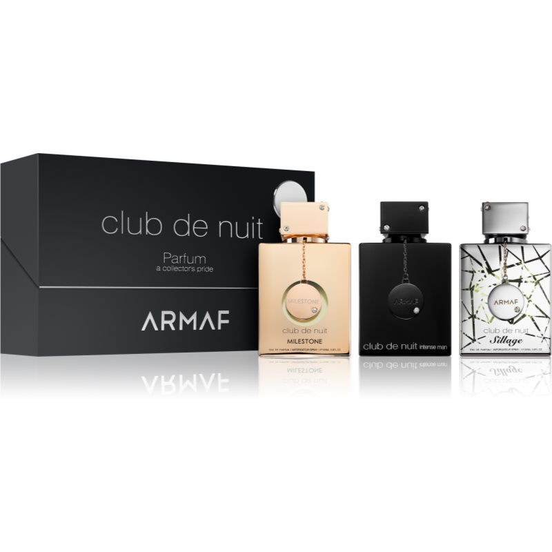 Armaf Club de Nuit Man Intense, Sillage, Milestone ajándékszett uraknak unisex 3x30 ml