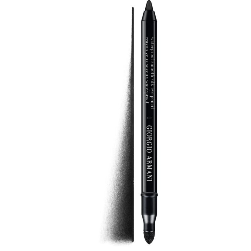 Armani Smooth Silk Waterproof Eye Pencil Wasserfester Eyeliner mit einem Applikator Farbton 01 Black 1.2 g (Bild 3)