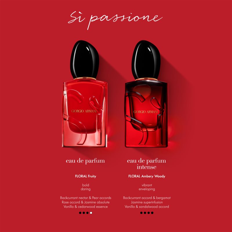 Armani Sì Passione Intense Eau De Parfum Rechargeable Pour Femme 30 Ml