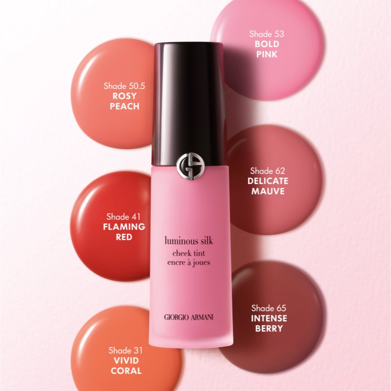 Armani Luminous Silk Cheek Tint flüssiges Rouge Farbton 50.5 Rosy Peach 12 ml (Bild 4)
