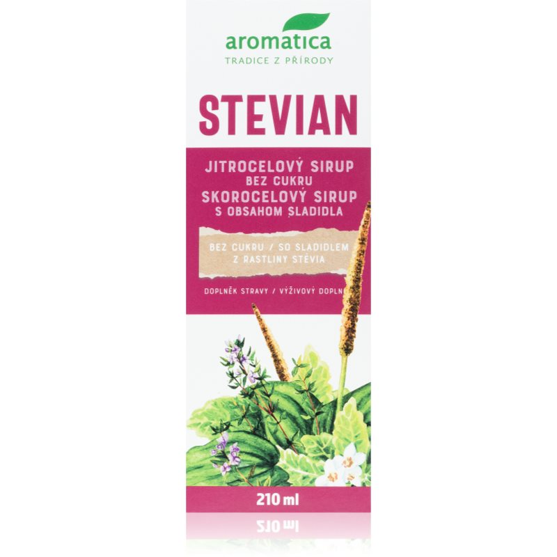 Aromatica Tradícia z prírody Stevian skorocelový sirup na podporu imunitného systému 210 ml