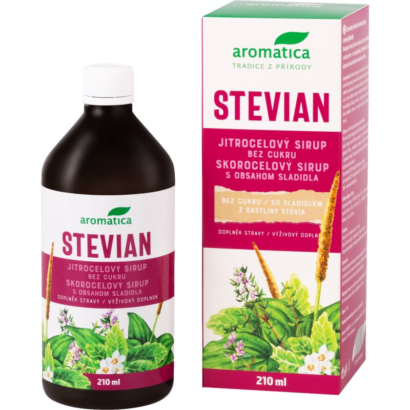 Aromatica Tradícia z prírody Stevian skorocelový sirup na posilnenie imunity 210 ml