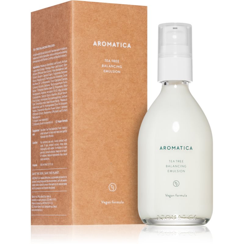 Aromatica Tea Tree Balancing Soothing Emulsion For Oily And Problem Skin 100 Ml