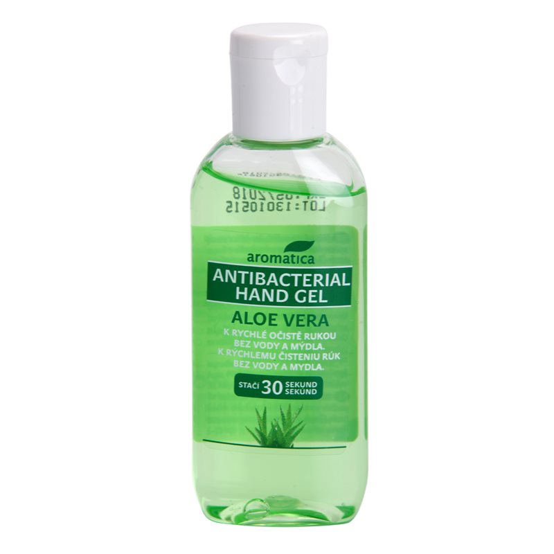 Aromatica Tradice z přírody Antibacterial hand gel with Aloe Vera gél kézre antibakteriális adalékkal aloe vera 75 ml