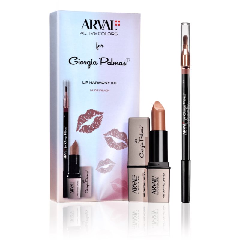 Arval THE LIP HARMONY KIT Nude Peach make-up sada (pro ženy)