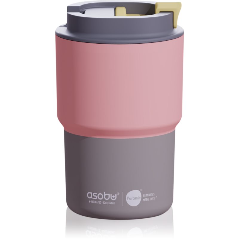 Asobu Coffee Express nerezový termohrnek s keramickou vrstvou Pastel Peach 360 ml