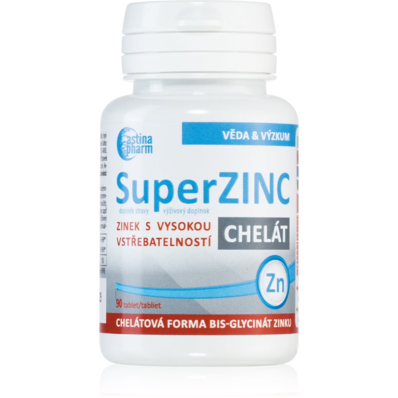 Astina SuperZINC Chelát tablety na podporu imunitného systému, pre krásnu pleť a nechty 90 tbl
