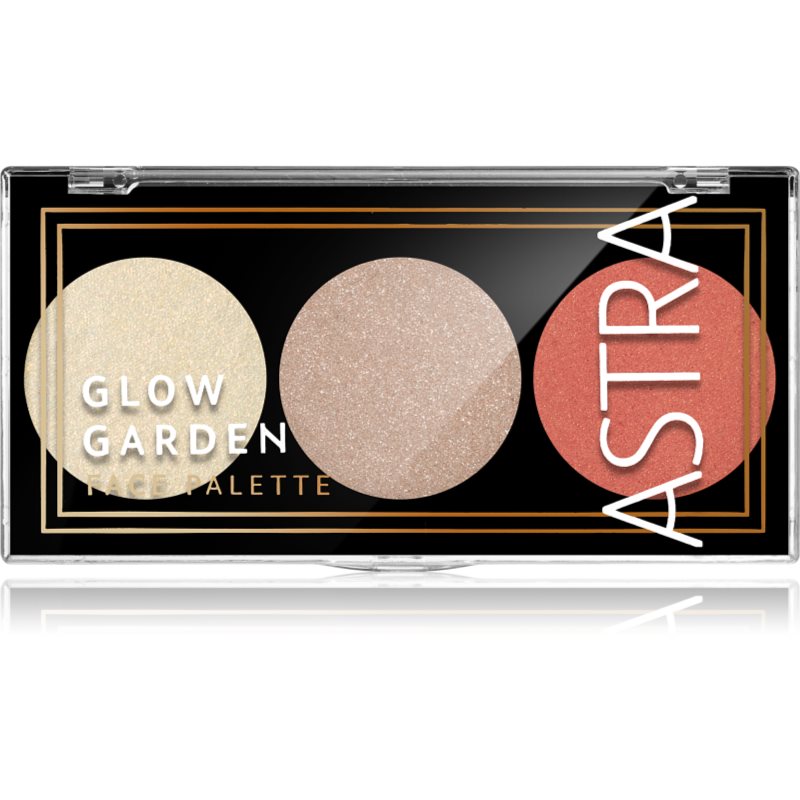 

Astra Make-up Palette Glow Garden палетка хайлайтерів відтінок Peach Paradox