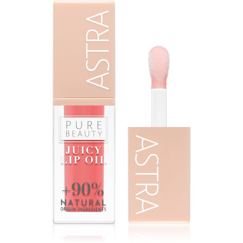 Astra Make-up Pure Beauty Juicy Lip Oil поживна блиск для губ відтінок 01 Peach 5 мл
