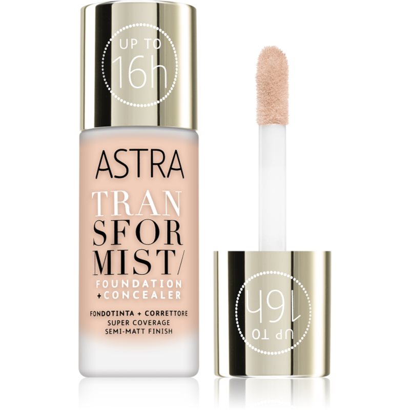 Astra Make-up Transformist fondotinta lunga tenuta colore 01 Alabastr 18 ml