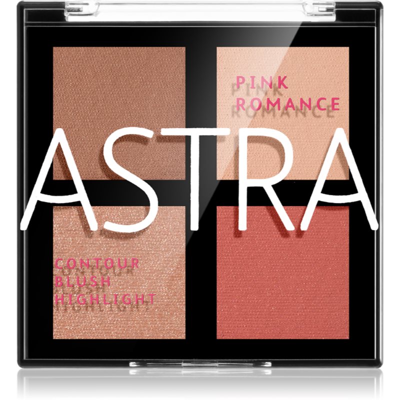Astra Make-up Romance Palette Púderes highlight és kontúr paletta az arcra árnyalat 02 Pink Romance 8 g