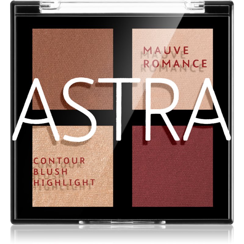 Astra Make-up Romance Palette paleta za konture obraza za obraz odtenek 03 Mauve Romance 8 g