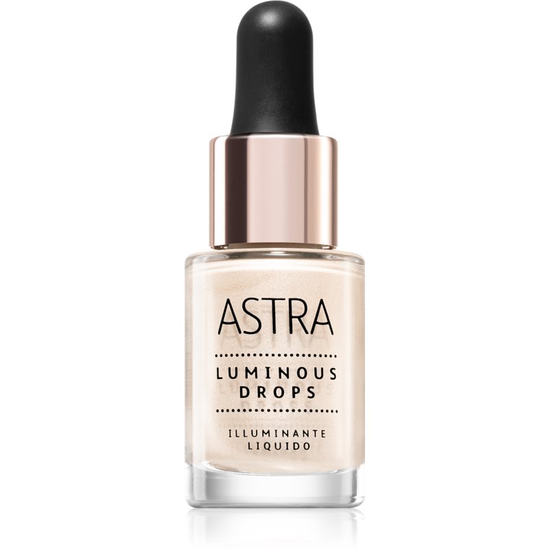 Astra Make-up Luminous Drops skysta švytėjimo suteikianti priemonė atspalvis 02 Liquid Sun 15 ml