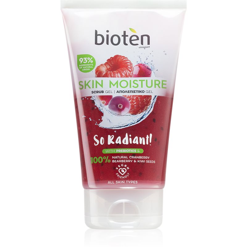 Bioten Skin Moisture Förstärkande ansiktsskrubb för alla hudtyper inklusive känslig s probiotiky, kiwi a semínky z klikvy 150 ml female
