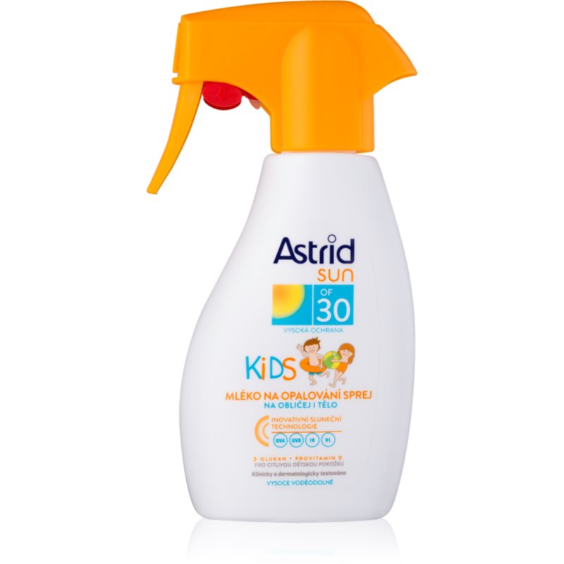 

Astrid Sun Kids сонцезахисне молочко у формі спрею для дітей SPF 30