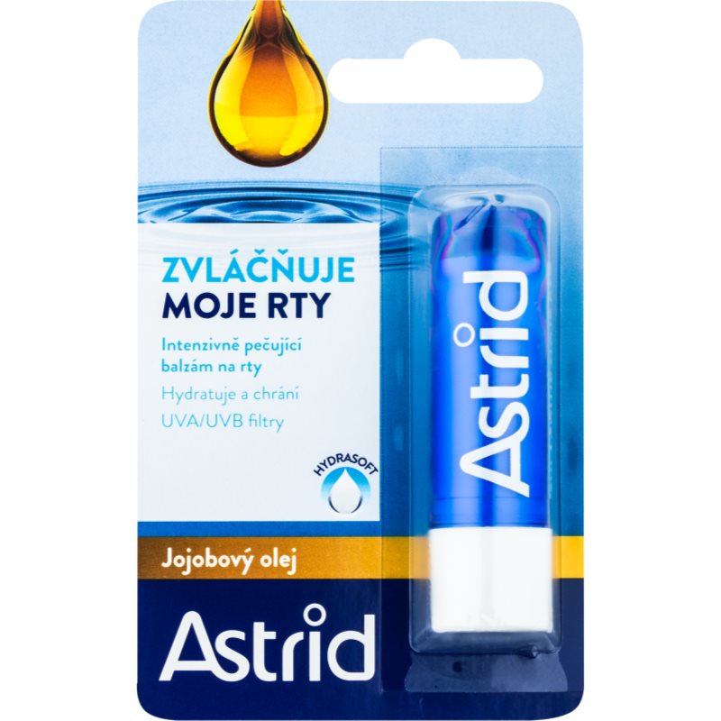 Astrid Lip Care intenzivni negovalni balzam za ustnice z jojobinim oljem (Sunflower Oil, Vitamin E, UV Protection) 4.8 g