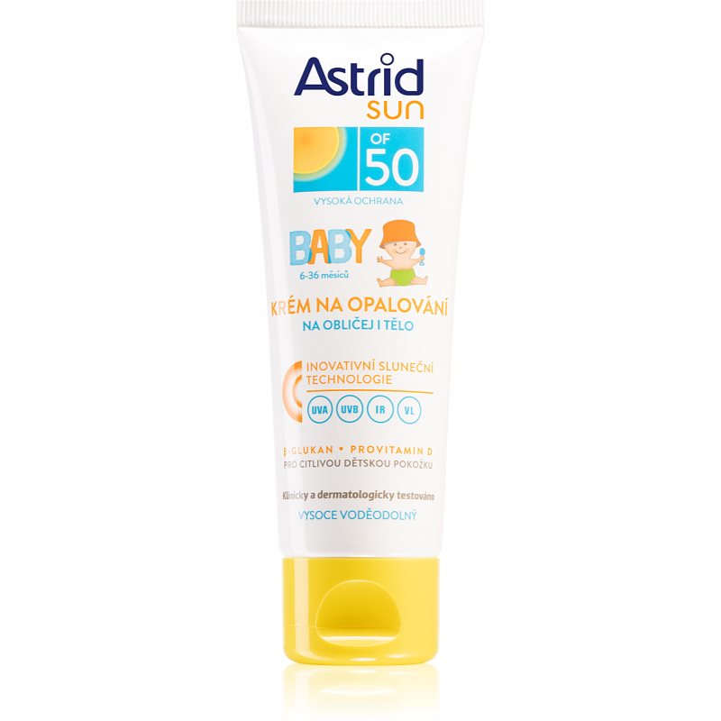 

Astrid Sun Baby дитячий крем для засмаги SPF 50 водостійкий