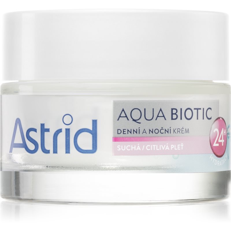 Astrid Aqua Biotic dieninis ir naktinis kremas sausai ir jautriai odai 50 ml