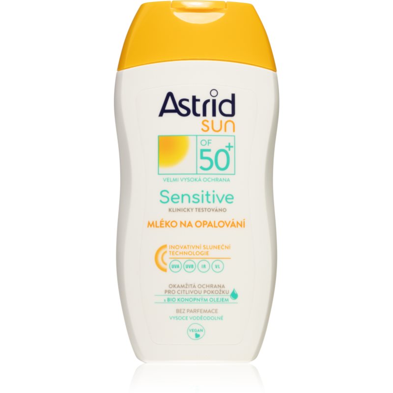 Astrid Sun Sensitive Milk SPF50+ 150 ml opaľovací prípravok na telo unisex na citlivú a podráždenú pleť