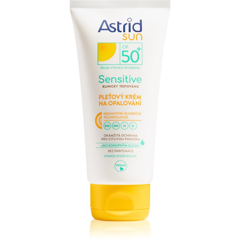 Astrid Sun Sensitive крем для обличчя для засмаги SPF 50+ 50 мл