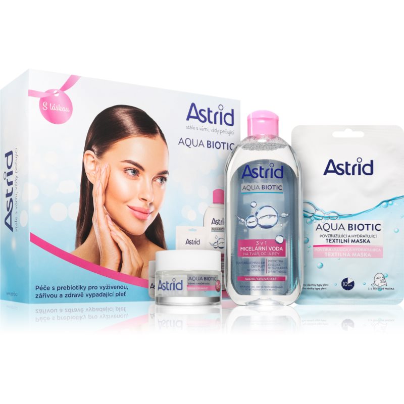 Astrid Aqua Biotic Tripack Presentförpackning för fläckfri hud 3 st. female