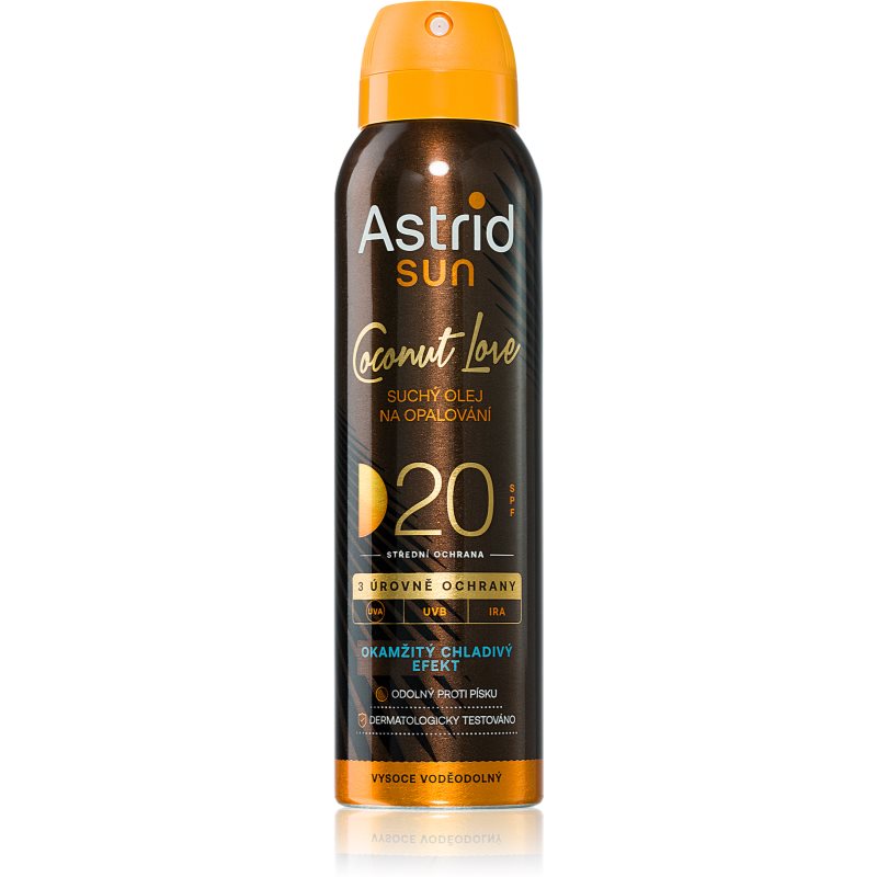 Astrid Sun Coconut Love Torr sol-olja SPF 20 Medium solskydd 150 ml female