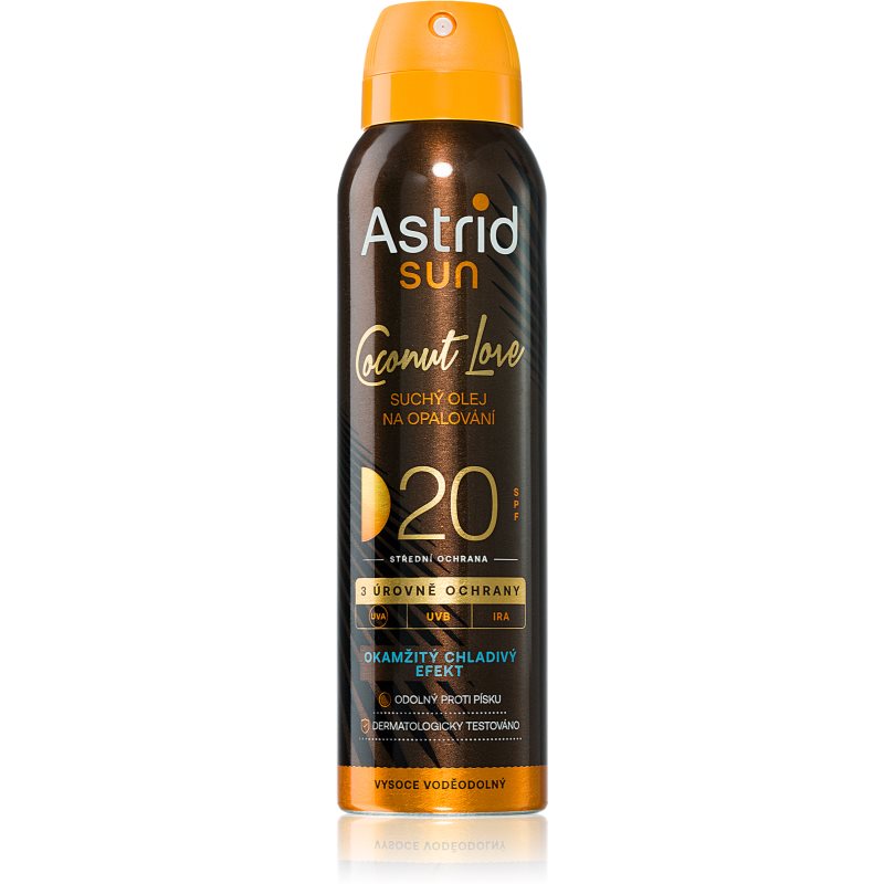 Astrid Sun Coconut Love Trockenöl zum bräunen SPF 20 mittlerer UV-Schutz 150 ml