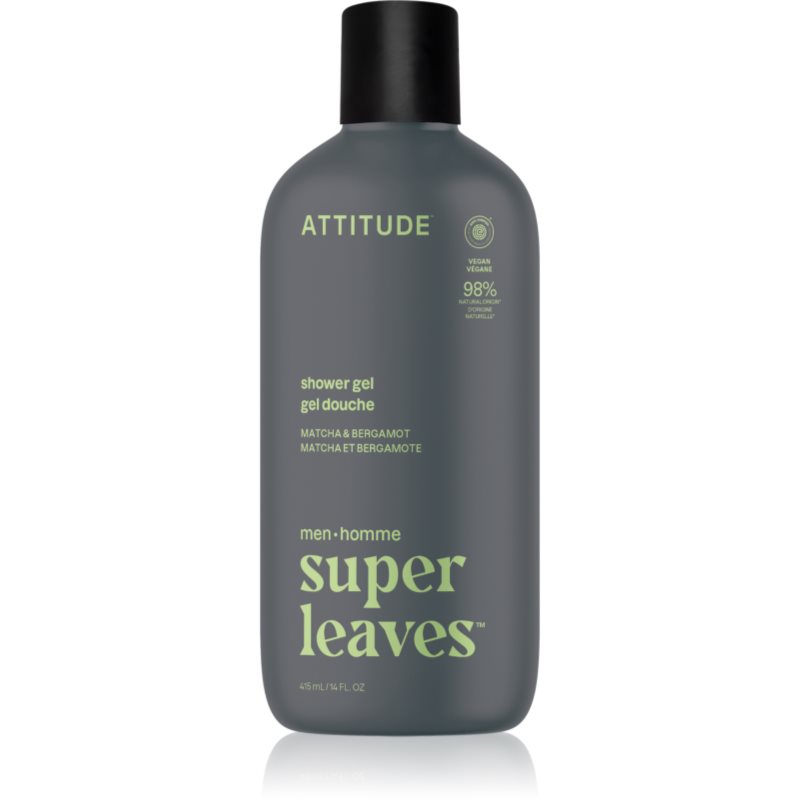 Attitude Super Leaves Men Shower Gel sprchový gel pro muže Matcha & Bergamot 415 ml