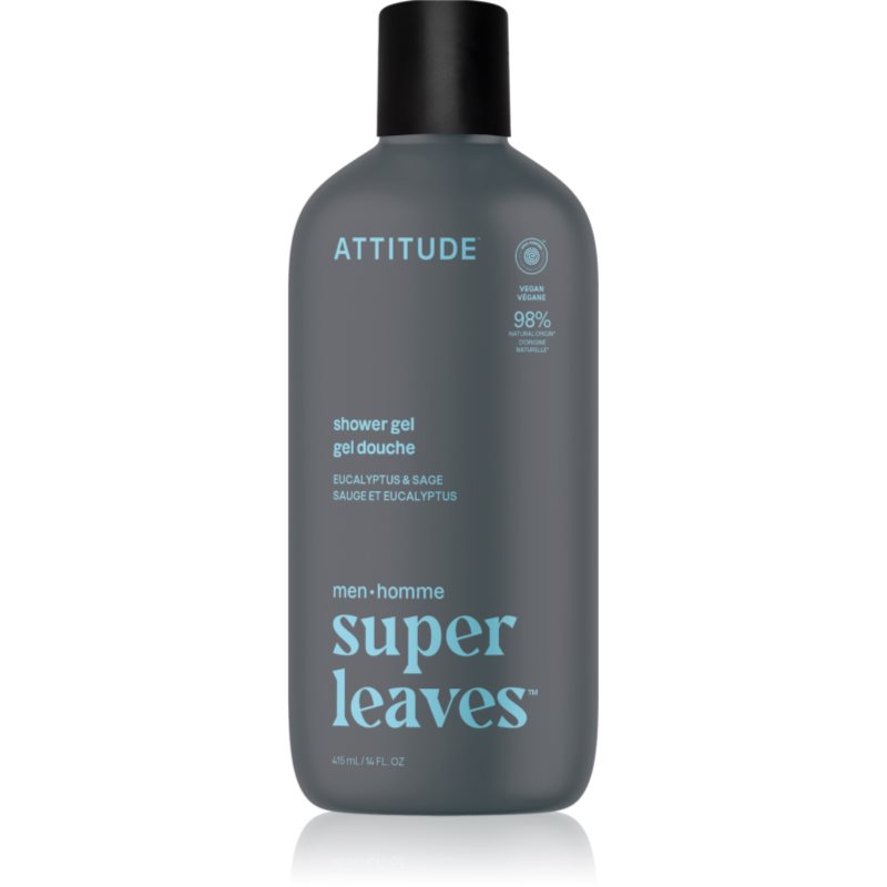 Attitude Super Leaves Men Shower Gel sprchový gel pro muže Eucalyptus & Sage 415 ml
