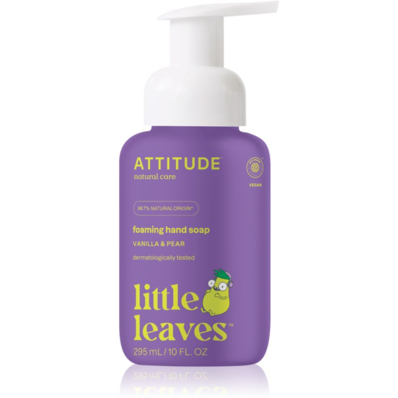 Attitude Little Leaves Vanilla & Pear tekuté mydlo na ruky pre deti 295 ml