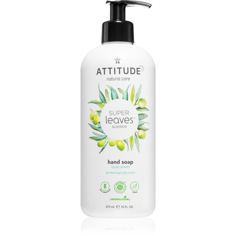 E-shop Attitude Super Leaves Olive Leaves tekuté mýdlo na ruce 473 ml