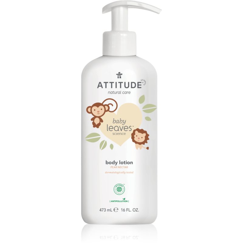 E-shop Attitude Baby Leaves Pear Nectar přírodní dětské tělové mléko 473 ml
