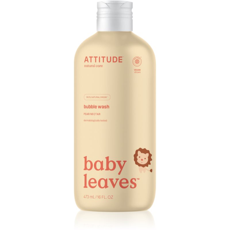 Attitude Baby Leaves Pear Nectar Badskum för barn 473 ml unisex