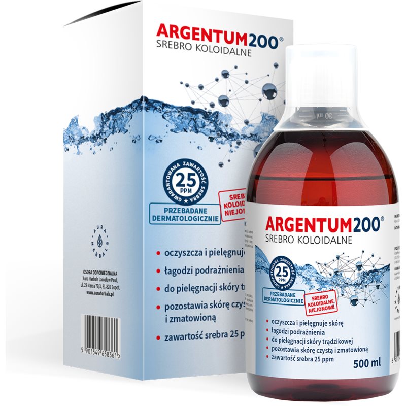 Aura Herbals Argentum 200 Collodial Silver 25 Ppm Toner With Colloidal Silver 500 Ml