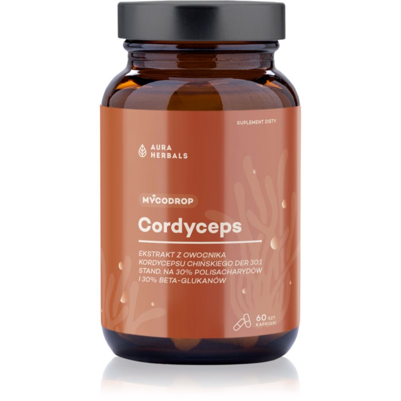 Aura Herbals Aura Herbals Mycodrop Cordyceps kapsułki dla poprawy koncentracji i pamięci 60 caps.