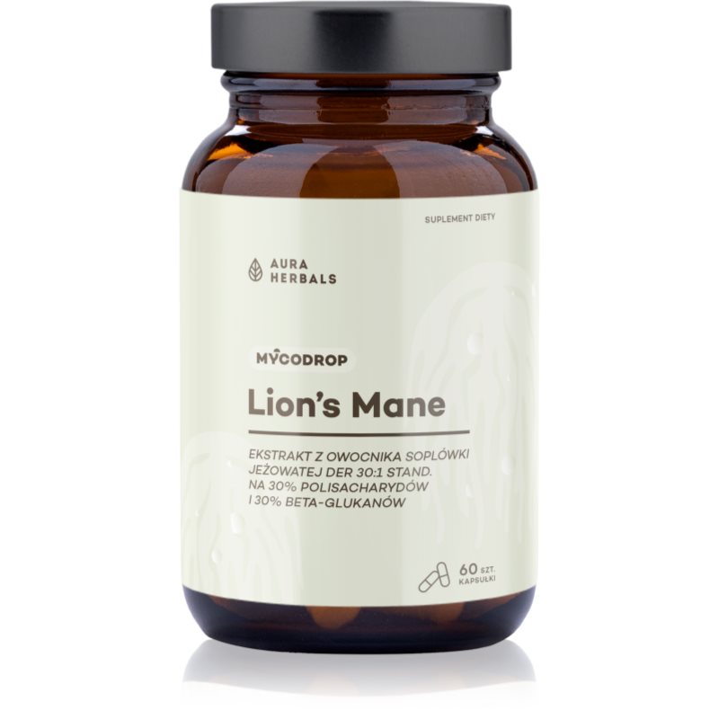 Aura Herbals Aura Herbals Mycodrop Lion´s Mane kapsułki na wsparcie układu odpornościowego 60 caps.