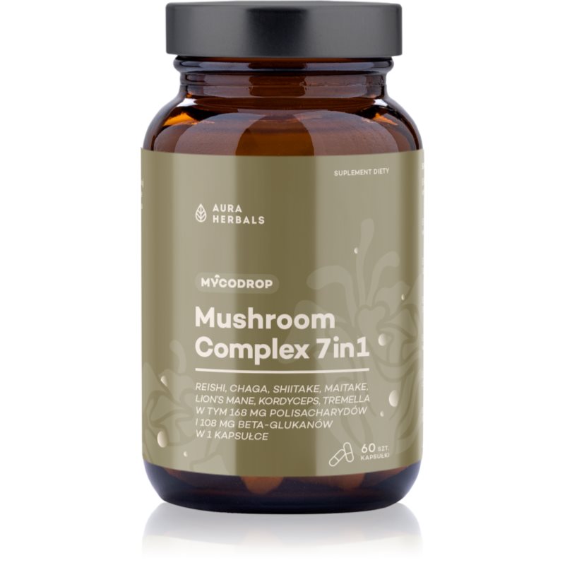 Aura Herbals Aura Herbals Mycodrop Mushroom Complex 7in1 kapsułki do podtrzymania witalności 60 caps.