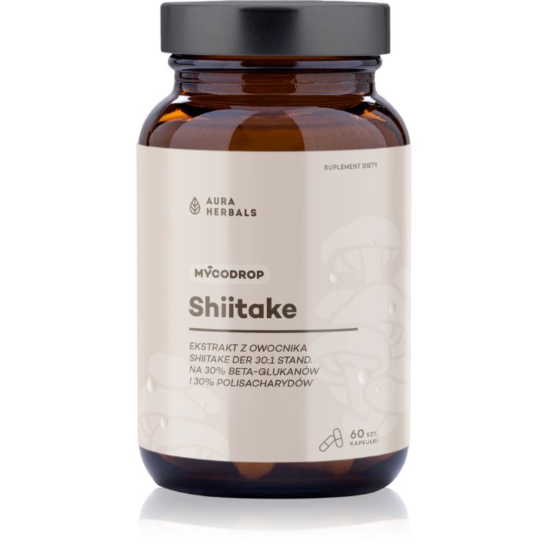 Aura Herbals Aura Herbals Mycodrop Shiitake kapsułki na wzmocnienie odporności i procesów trawienia 60 caps.