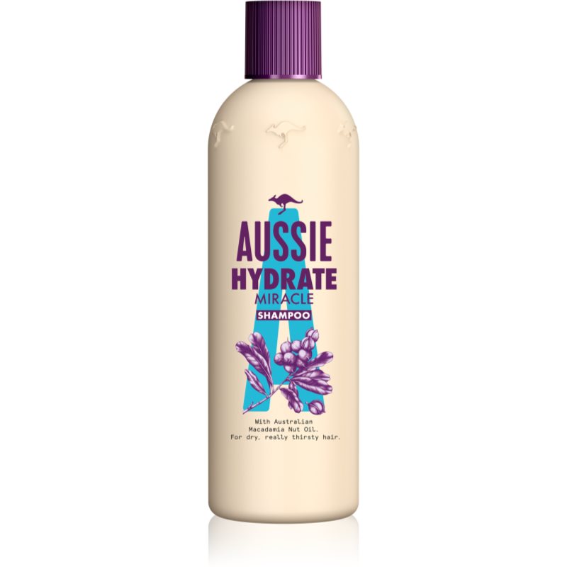 Aussie Hydrate Miracle šampūnas sausiems ir pažeistiems plaukams 300 ml